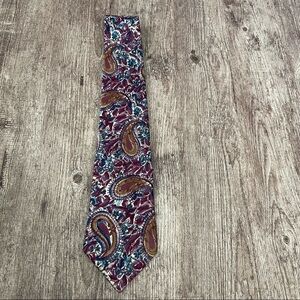 Geoffrey Beene Silk Paisley Printed Tie